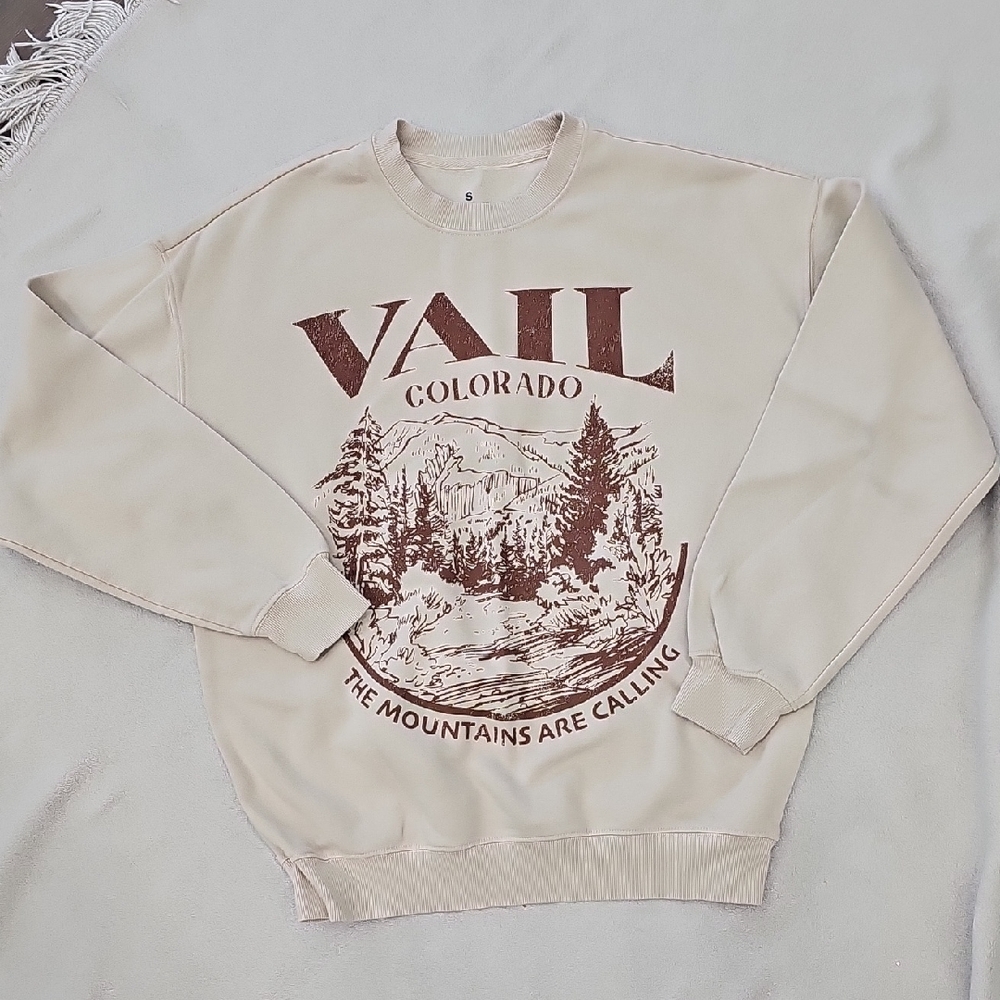 Vail Colorado Beige Sweater